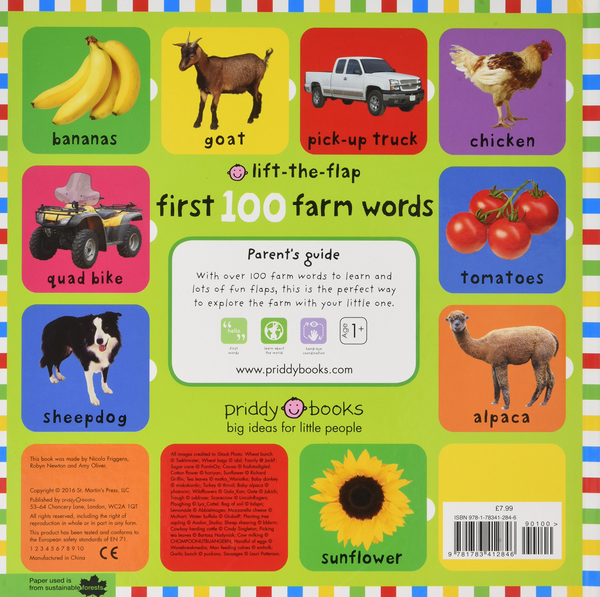 Бумажная книга «First 100 Lift The Flap Farm Words», автор Роджер Придди - фото №1