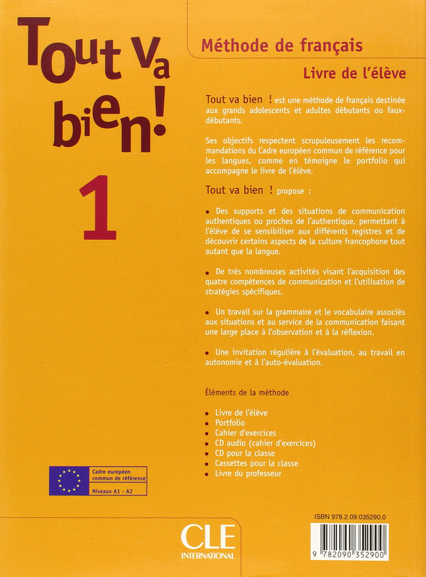 Бумажная книга «Tout va bien! 1 + portfolio: livre de l'élève», автор Элен Оже - фото №1
