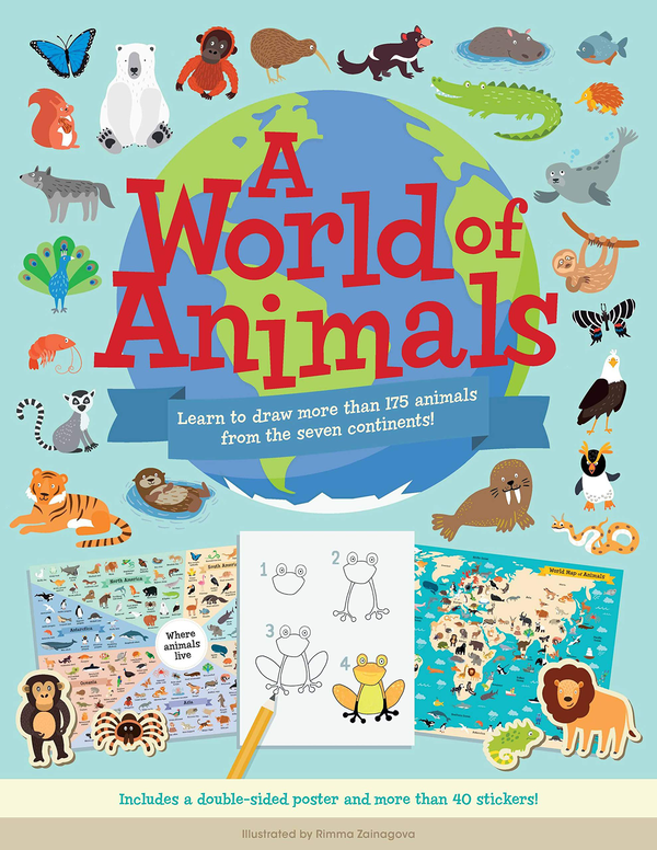 Бумажная книга «World of Animals. Learn to draw more than 175 animals from the seven continents!» - фото №1