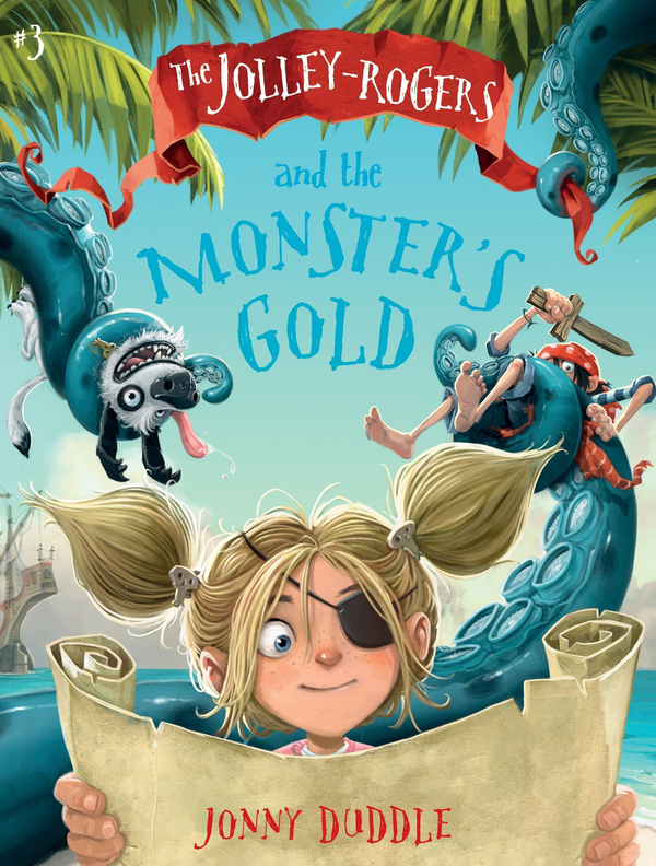 Бумажная книга «The Jolley-Rogers and the Monster's Gold», автор Джонни Даддл - фото №1