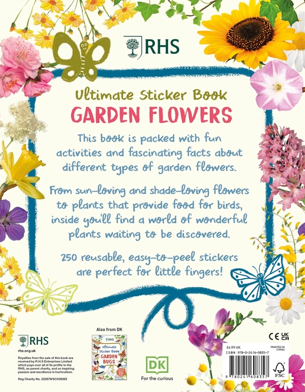 Бумажная книга «RHS Ultimate Sticker Book. Garden Flowers» - фото №1