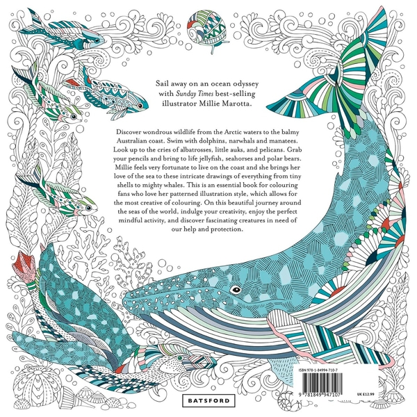 Бумажная книга «Millie Marotta's Secrets of the Sea», автор Милли Маротта - фото №1