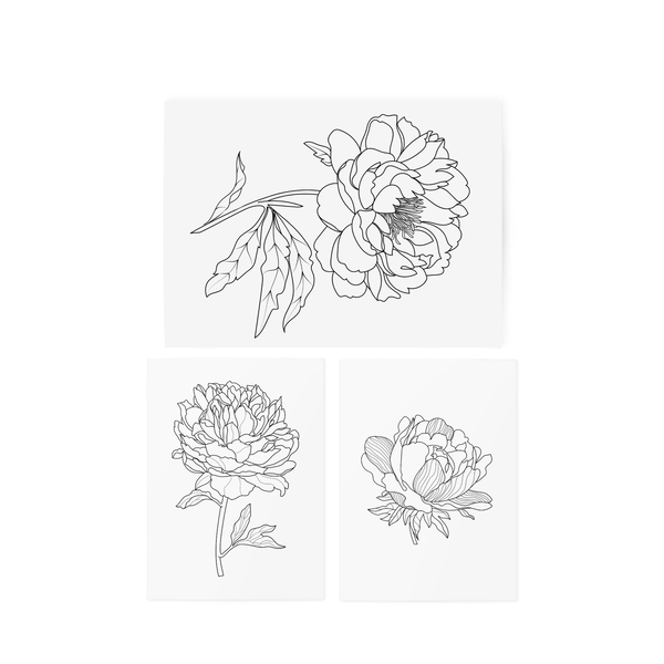 «Тимчасові тату TATTon.me Graphic Flowers set», бренду TATTon.me - фото №1