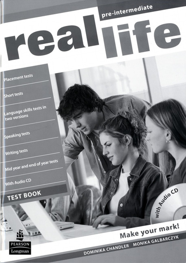 [object Object] «Real Life Pre-Intermediate Test Book with Audio CD», авторів Домініка Чандлер, Моніка Гальбарчик, Патріція Рейлі - фото №1