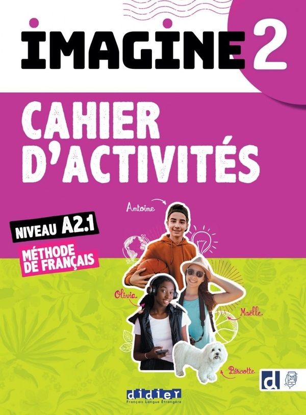 Паперова книга «Imagine 2 A2.1 Cahier d'activites + CD mp3 + didierfle.app Edition 2022», авторів Флоренс Гемас, Магалі Рісуено, Сабріна Ліпофф - фото №1