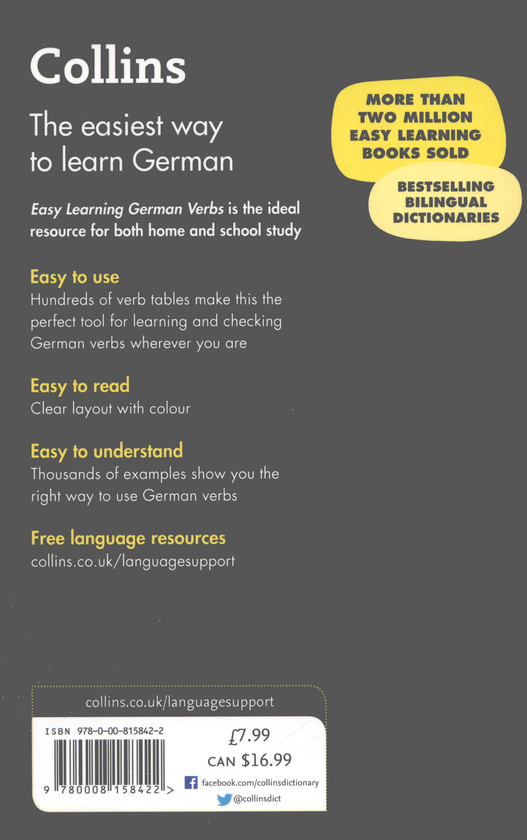 Бумажная книга «Collins Easy Learning German. Verbs 4th Edition» - фото №1
