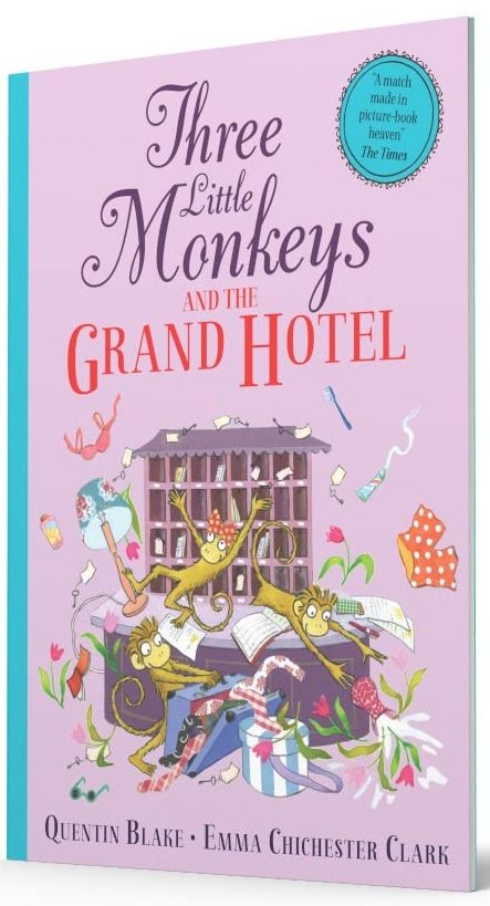 Паперова книга «Three Little Monkeys and the Grand Hotel», автор Квентін Блейк - фото №1