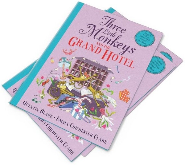Паперова книга «Three Little Monkeys and the Grand Hotel», автор Квентін Блейк - фото №1