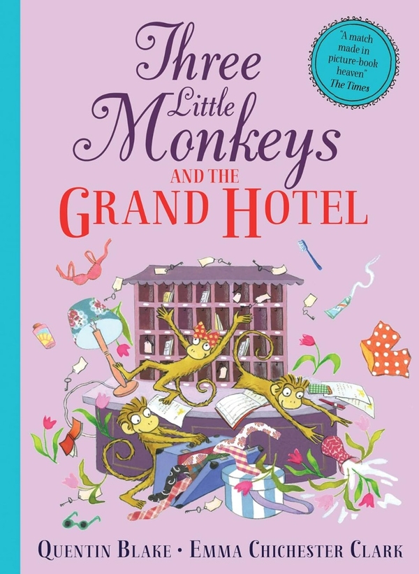 Паперова книга «Three Little Monkeys and the Grand Hotel», автор Квентін Блейк - фото №1