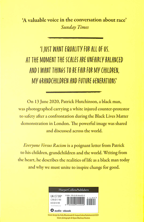 Паперова книга «Everyone Versus Racism. A Letter to Change the World», автор Патрік Хатчінсон - фото №1