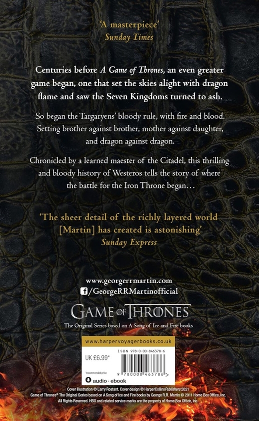 Паперова книга «Fire and Blood», автор Джордж Р. Р. Мартін - фото №1