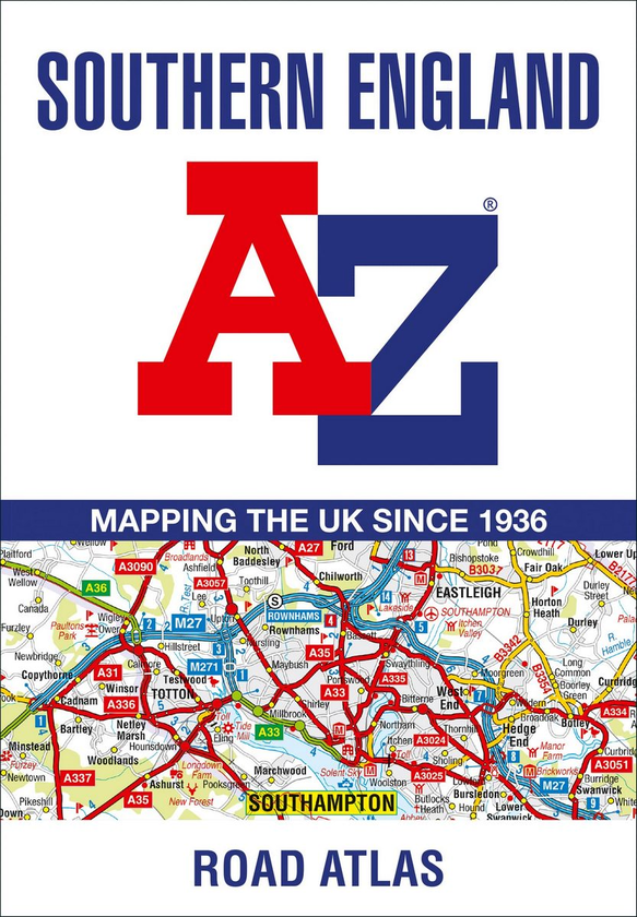 Бумажная книга «Southern England A-Z Road Atlas» - фото №1