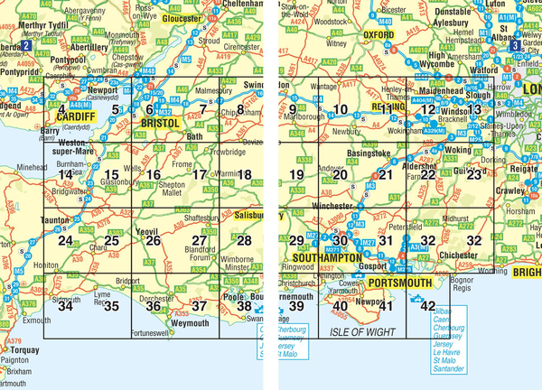 Бумажная книга «Southern England A-Z Road Atlas» - фото №1