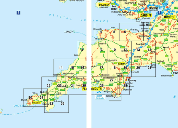 Бумажная книга «South West England A-Z Road Atlas» - фото №1