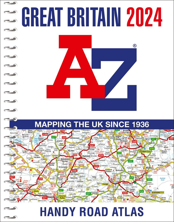 Бумажная книга «Great Britain A-Z Handy Road Atlas 2024» - фото №1