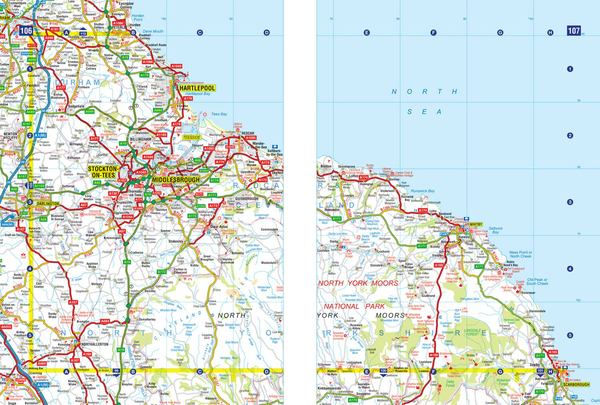 Бумажная книга «Great Britain A-Z Handy Road Atlas 2024» - фото №1