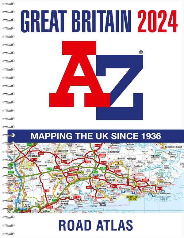 Бумажная книга «Great Britain A-Z Road Atlas 2024» - фото №1