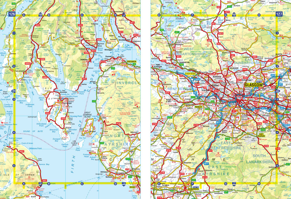 Бумажная книга «Great Britain A-Z Super Scale Road Atlas 2024» - фото №1