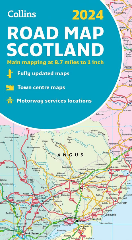 Бумажная книга «2024 Collins Road Map of Scotland. Folded Road Map» - фото №1
