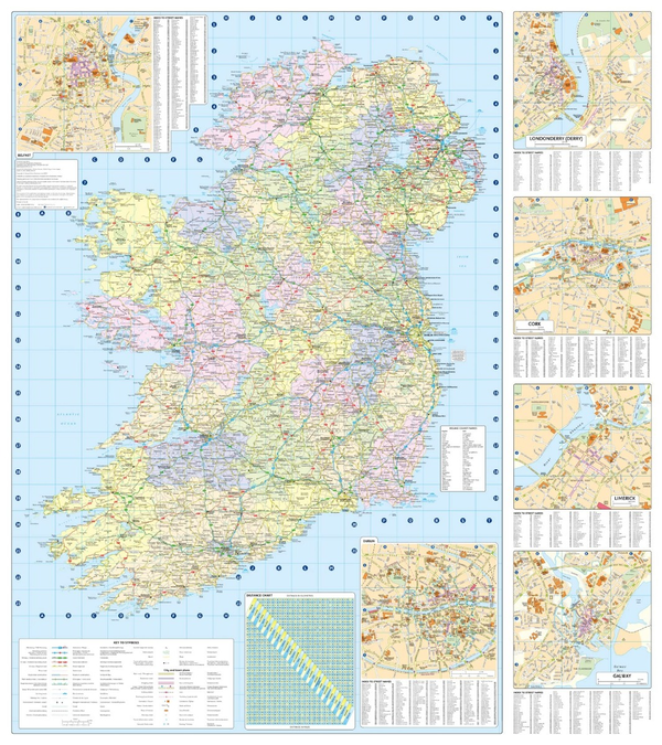 Бумажная книга «2024 Collins Road Map of Ireland. Folded Road Map» - фото №1