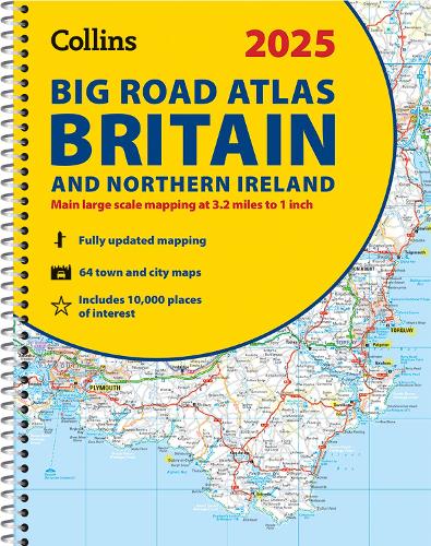 Бумажная книга «2025 Collins Big Road Atlas Britain and Northern Ireland: A3 Spiral», автор Collins Maps - фото №1