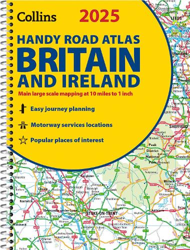 Бумажная книга «2025 Collins Handy Road Atlas Britain and Ireland: A5 Spiral», автор Collins Maps - фото №1