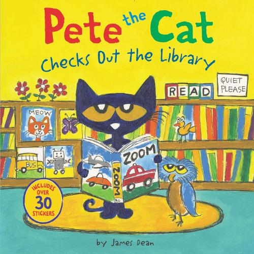 Бумажная книга «Pete the Cat Checks Out the Library», авторов Джеймс Дин, Кимберли Дин - фото №1