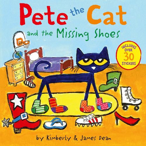 Паперова книга «Pete the Cat and the Missing Shoes: Includes Over 30 Stickers», авторів Джеймс Дін, Кімберлі Дін - фото №1