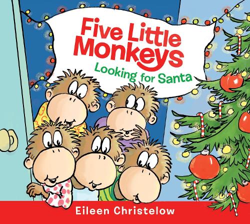 Бумажная книга «Five Little Monkeys Looking for Santa Board Book», автор Эйлин Кристелоу - фото №1