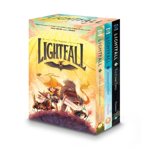 Бумажная книга «Lightfall 3-Book Box Set: A Graphic Novel Collection: Shadow of the Bird, The Dark Times, The Girl & the Galdurian», автор Тим Проберт - фото №1