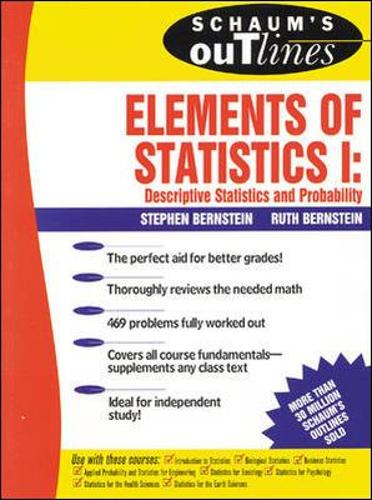 [object Object] «Schaum's Outline of Elements of Statistics I: Descriptive Statistics and Probability», авторів Рут Бернштейн, Стівен Бернштейн - фото №1