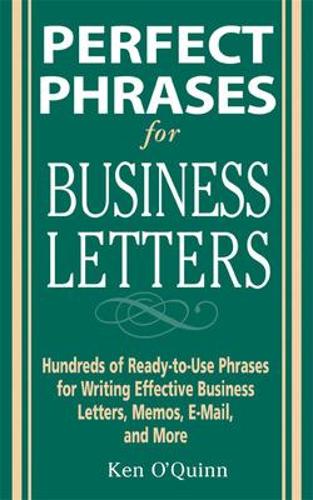 Паперова книга «Perfect Phrases for Business Letters», автор Кен О'Квін - фото №1