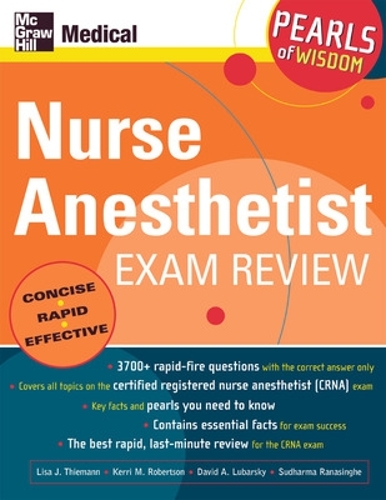 Бумажная книга «Nurse Anesthetist Exam Review: Pearls of Wisdom», автор Судхарма Ранасингхе - фото №1