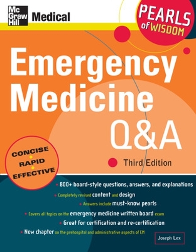 Паперова книга «Emergency Medicine Q&A: Pearls of Wisdom, Third Edition», автор Джозеф Лекс - фото №1