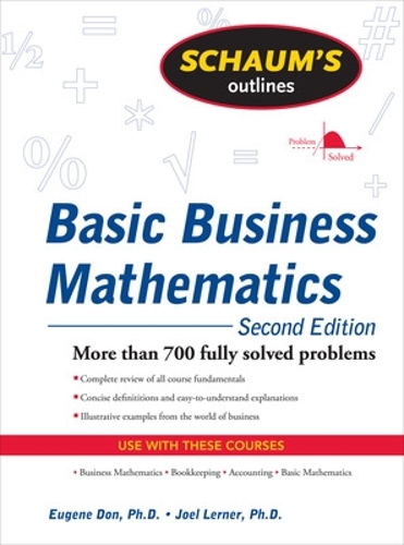 Бумажная книга «Schaum's Outline of Basic Business Mathematics, 2ed», авторов Юджин Дон, Джоэл Лернер - фото №1