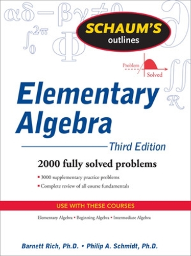 Бумажная книга «Schaum's Outline of Elementary Algebra, 3ed», автор Филип Шмидт - фото №1