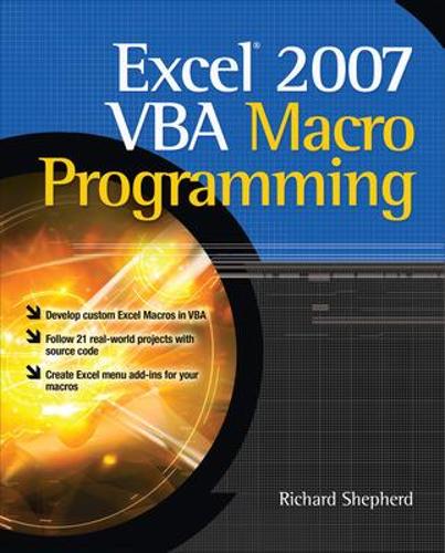 [object Object] «Excel 2007 VBA Macro Programming», автор Ричард Шеперд - фото №1