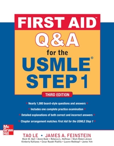 Бумажная книга «First Aid Q&A for the USMLE Step 1, Third Edition», авторов Джеймс Файнштейн, Тао Ле - фото №1