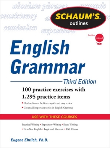 Паперова книга «Schaum's Outline of English Grammar, Third Edition», автор Юджин Ерліх - фото №1