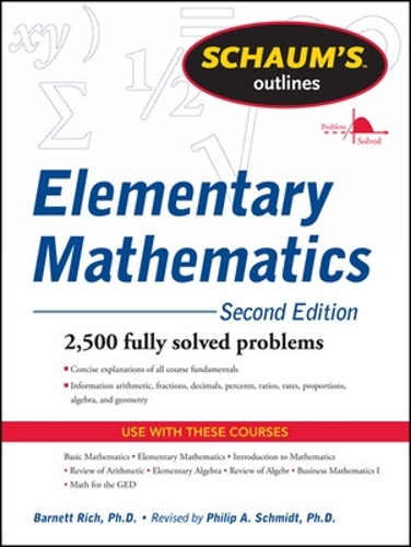 Паперова книга «Schaum's Outline of Review of Elementary Mathematics», автор Філіп Шмідт - фото №1