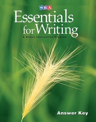 Паперова книга «SRA Essentials for Writing Answer Key», автор Зігфрід Енгельманн - фото №1