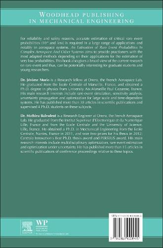 Паперова книга «Estimation of Rare Event Probabilities in Complex Aerospace and Other Systems: A Practical Approach», авторів Жером Моріо, Матьє Балесдент - фото №1