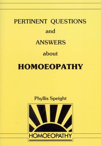 Паперова книга «Pertinent Questions And Answers About Homoeopathy», автор Філіс Спейт - фото №1