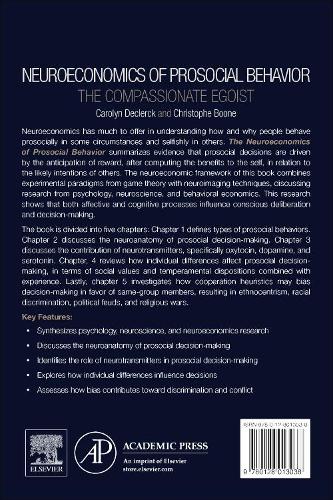Бумажная книга «Neuroeconomics of Prosocial Behavior: The Compassionate Egoist», авторов Кэролин Деклерк, Кристоф Бун - фото №1