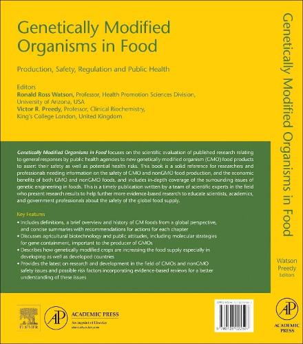Паперова книга «Genetically Modified Organisms in Food: Production, Safety, Regulation and Public Health», авторів Рональд Росс Вотсон, Віктор Р. Пріді - фото №1
