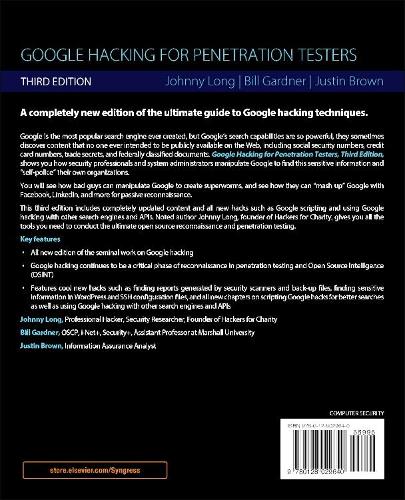 [object Object] «Google Hacking for Penetration Testers», авторов Билл Гарднер, Джонни Лонг, Джастин Браун - фото №1