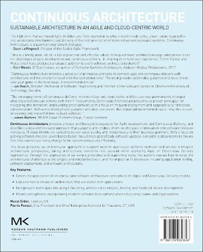 Паперова книга «Continuous Architecture: Sustainable Architecture in an Agile and Cloud-Centric World», авторів Мурат Ердер, П'єр Пюрер - фото №1