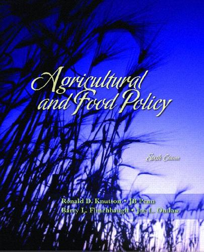 Паперова книга «Agricultural and Food Policy», авторів Баррі Л. Флінчбоу, Дж. Б. Л. Пенн, Рональд Д. Натсон - фото №1