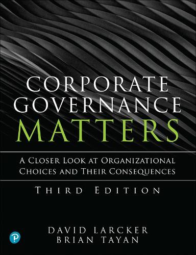Бумажная книга «Corporate Governance Matters», авторов Брайан Таян, Дэвид Ларкер - фото №1