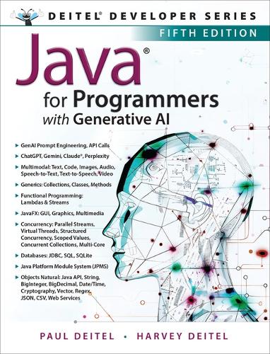 Паперова книга «Java for Programmers:  with Generative AI», авторів Харві Дейтел, Пол Дейтел - фото №1